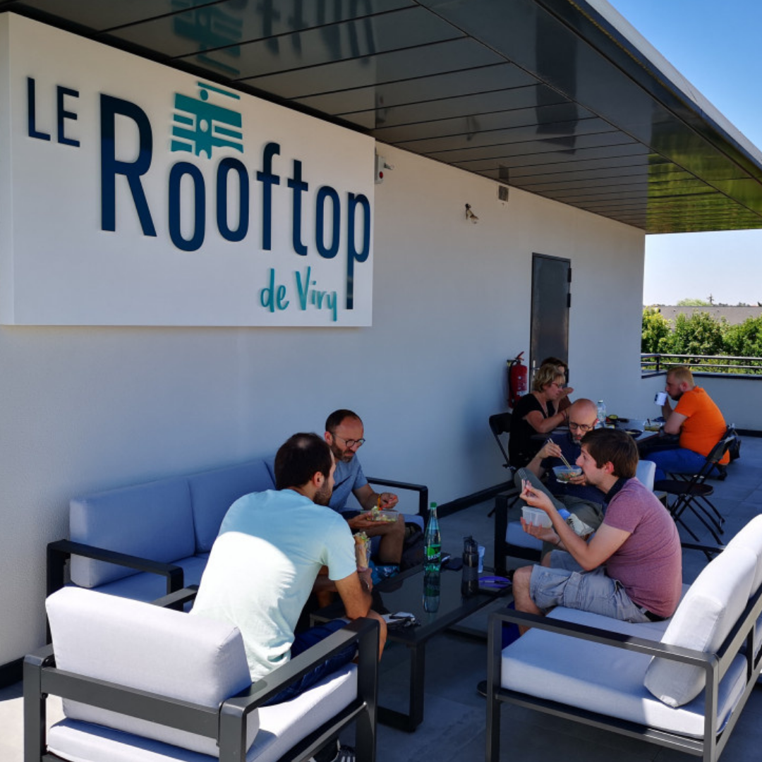 Terrasse de l'espace de coworking